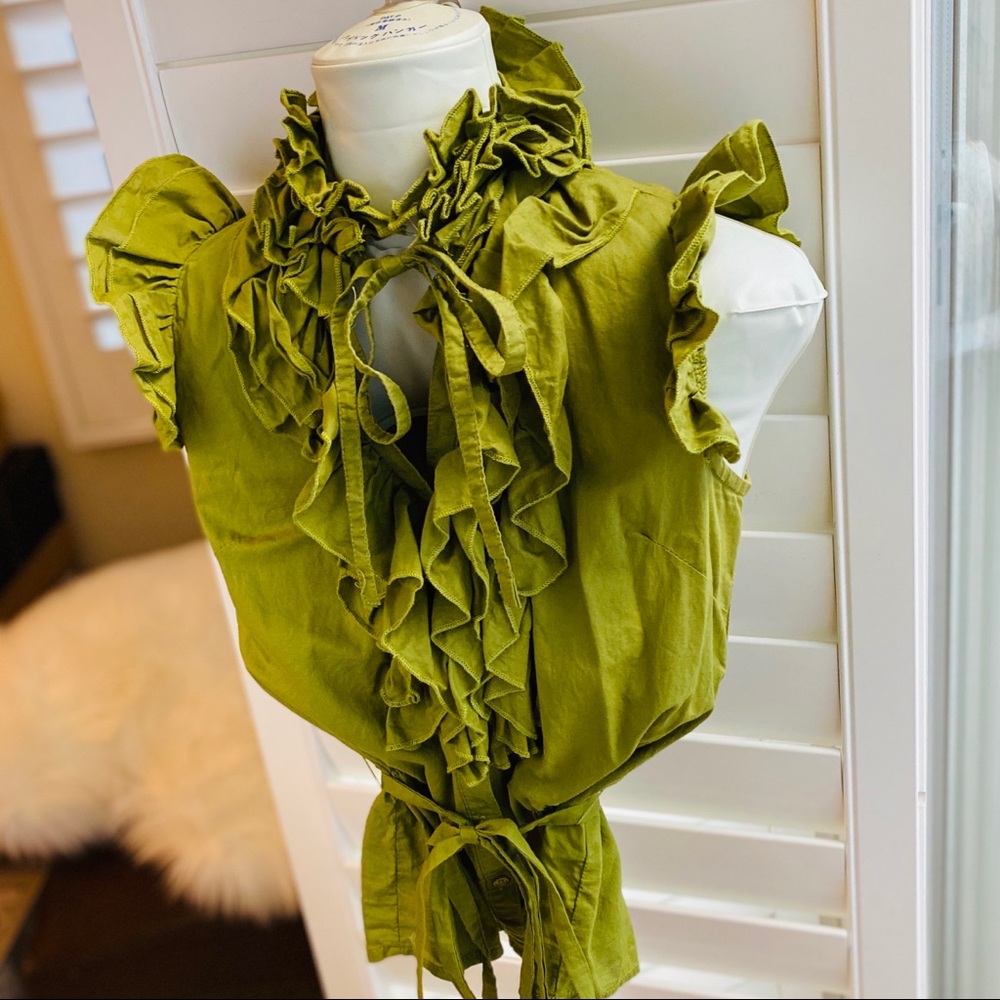Vintage Aziz Ruffled Top (S)